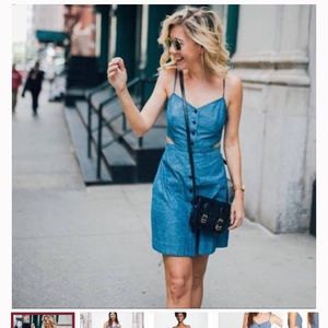 Madewell Cutout Chambray Cami Dress